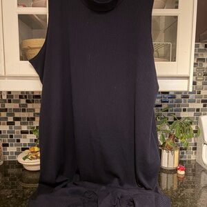 Smash + Tess navy sleeveless ribbed maxi dress